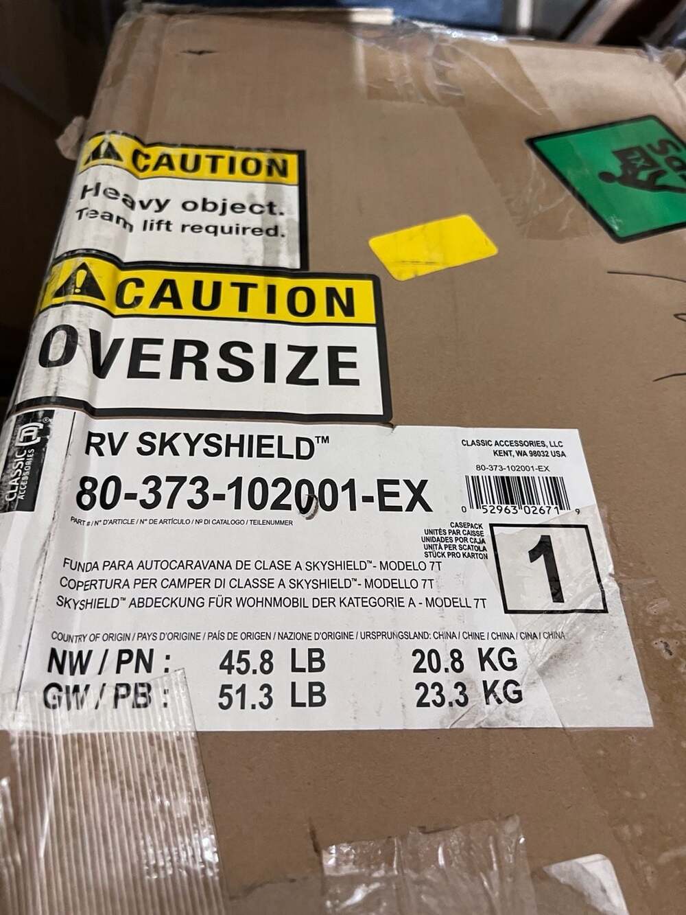 Classic Accessories RV Skyshield Class A Cover Model 7T 80-373-102001-EX
